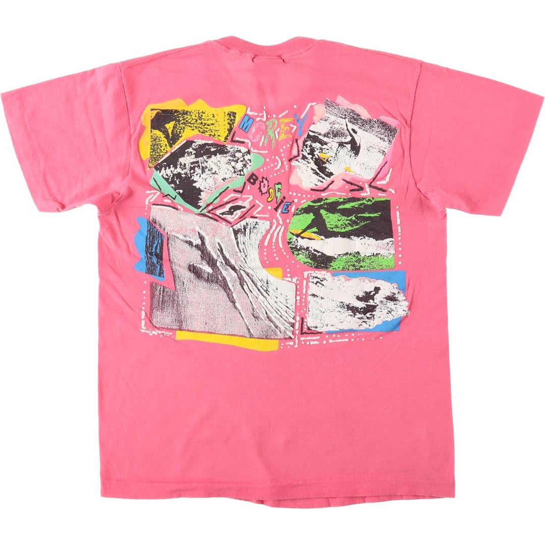 80'S Morey Boogie Surf Skate T-Shirt, Made in USA, Women's Size M (approx.), Vintage cotton pink type Vintage Second Hand