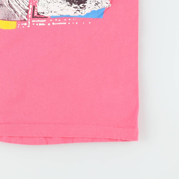 80'S Morey Boogie Surf Skate T-Shirt, Made in USA, Women's Size M (approx.), Vintage cotton pink type Vintage Second Hand