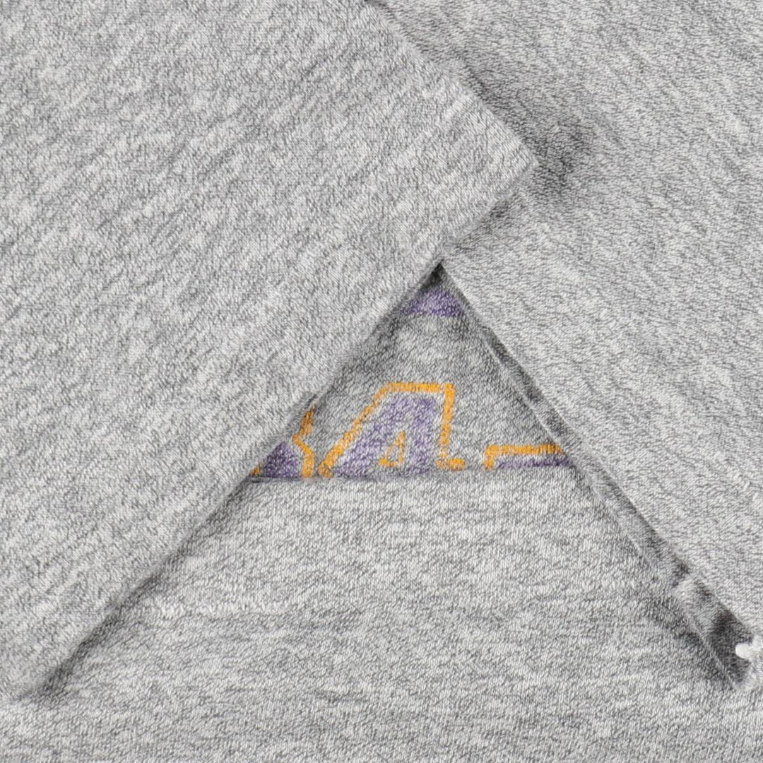 80'S TRENCH NBA Los Angeles Lakers Sports Print T-Shirt, Made in USA, Women's Size L (approx.), Vintage polyester gray type Vintage Second Hand