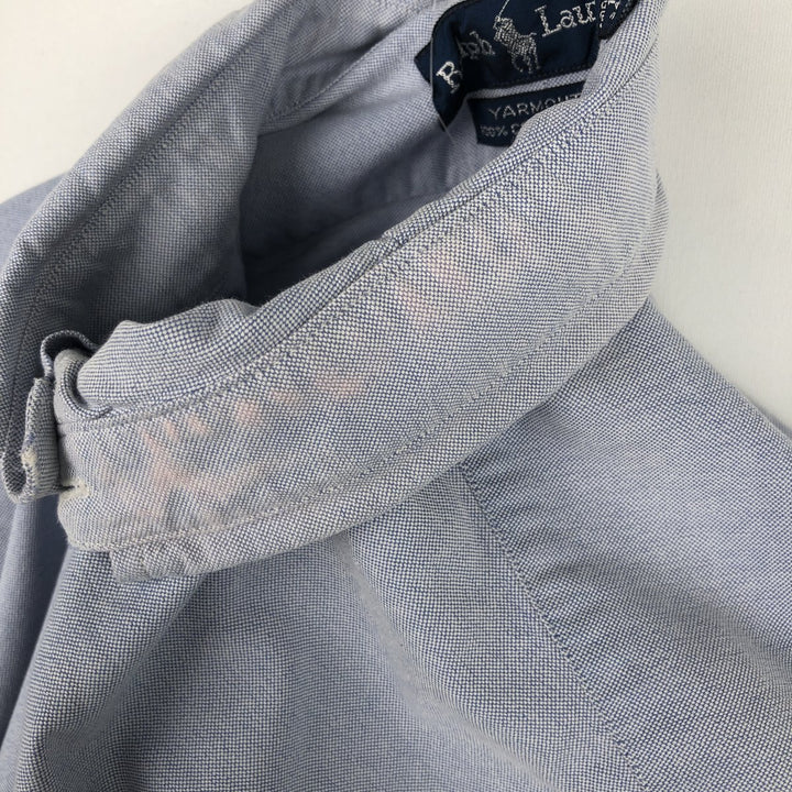 Ralph Lauren YARMOUTH long sleeve button down shirt, men's size L cotton Blue type light blue Vintage Second Hand