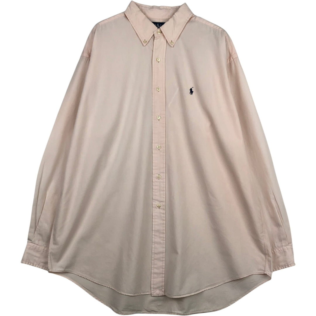 Ralph Lauren BLAKE long sleeve button down shirt, men's XL size cotton pink type Vintage Second Hand