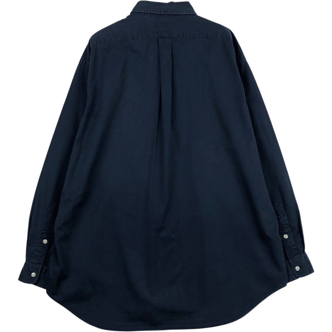 Ralph Lauren BLAKE long sleeve button down shirt, men's XL size cotton navy blue type Vintage Second Hand