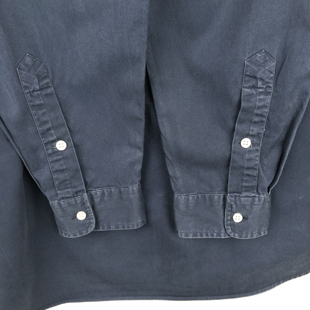 Ralph Lauren BLAKE long sleeve button down shirt, men's XL size cotton navy blue type Vintage Second Hand