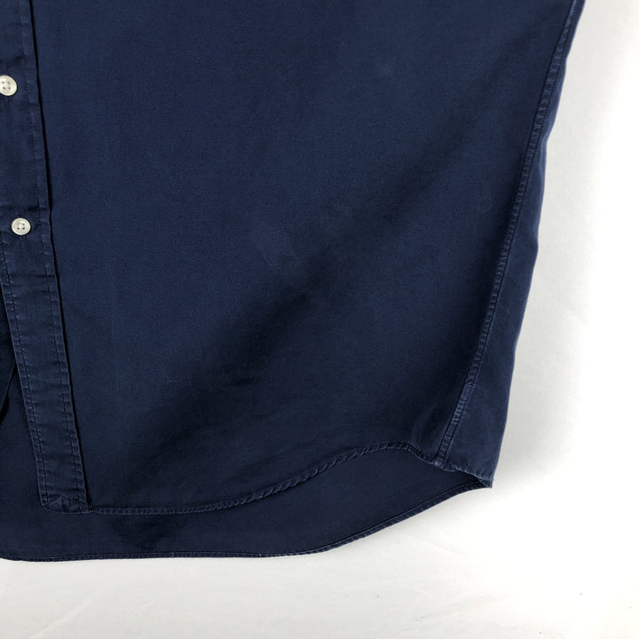 Ralph Lauren BLAKE long sleeve button down shirt, men's size L cotton navy blue type Vintage Second Hand