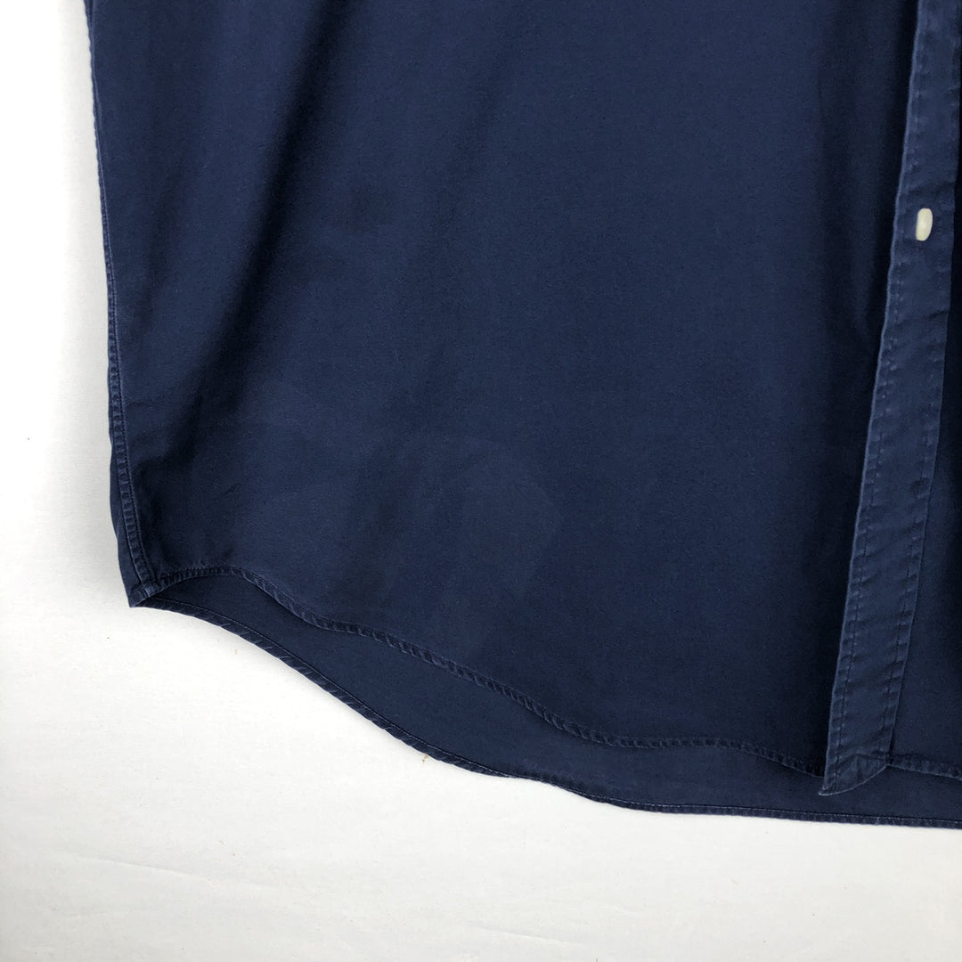 Ralph Lauren BLAKE long sleeve button down shirt, men's size L cotton navy blue type Vintage Second Hand