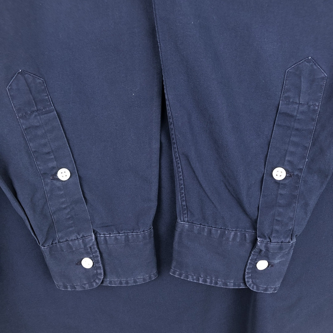 Ralph Lauren BLAKE long sleeve button down shirt, men's size L cotton navy blue type Vintage Second Hand
