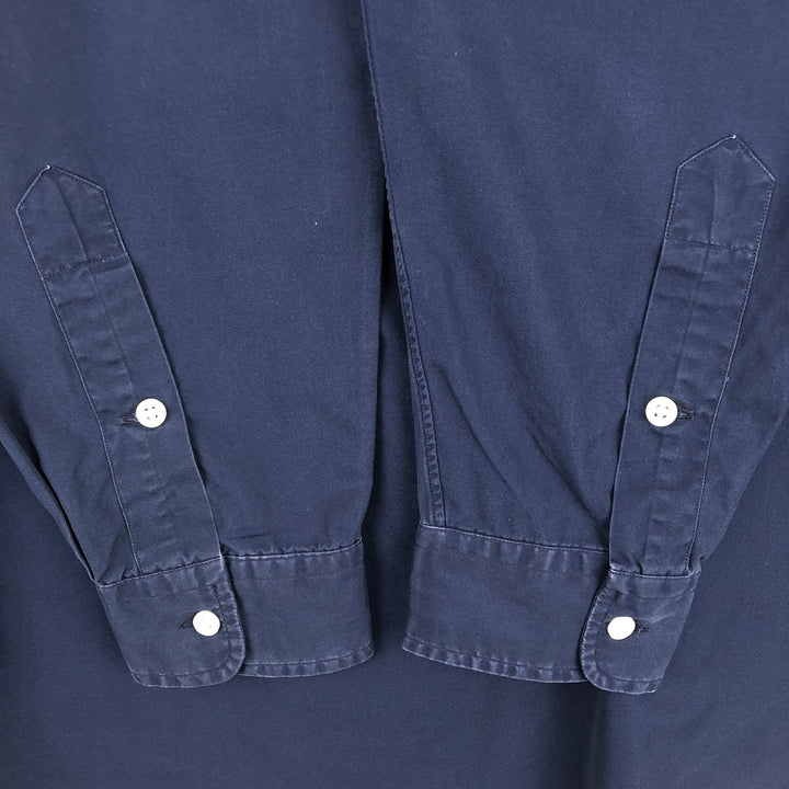 Ralph Lauren BLAKE long sleeve button down shirt, men's size L cotton navy blue type Vintage Second Hand