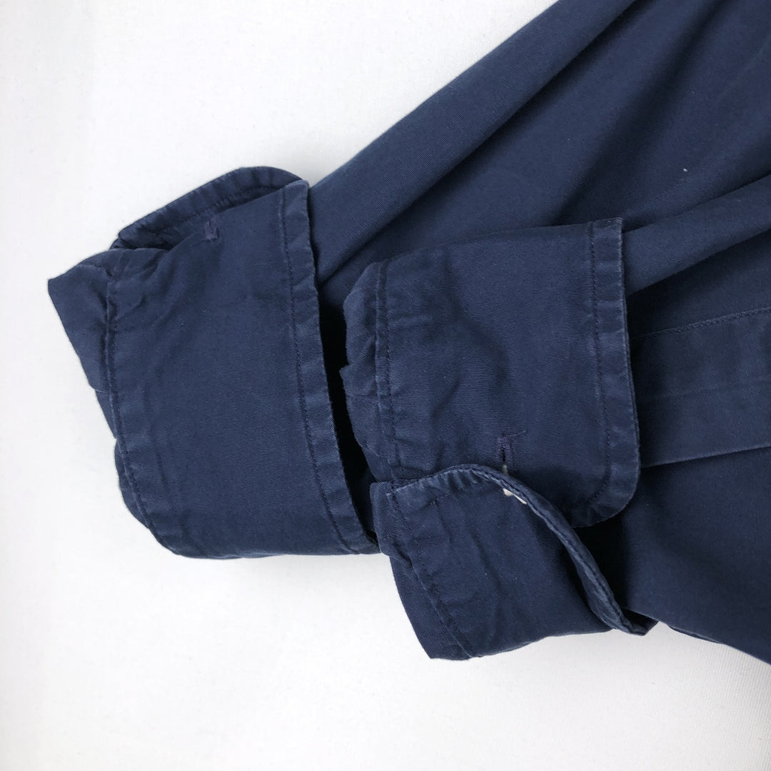 Ralph Lauren BLAKE long sleeve button down shirt, men's size L cotton navy blue type Vintage Second Hand