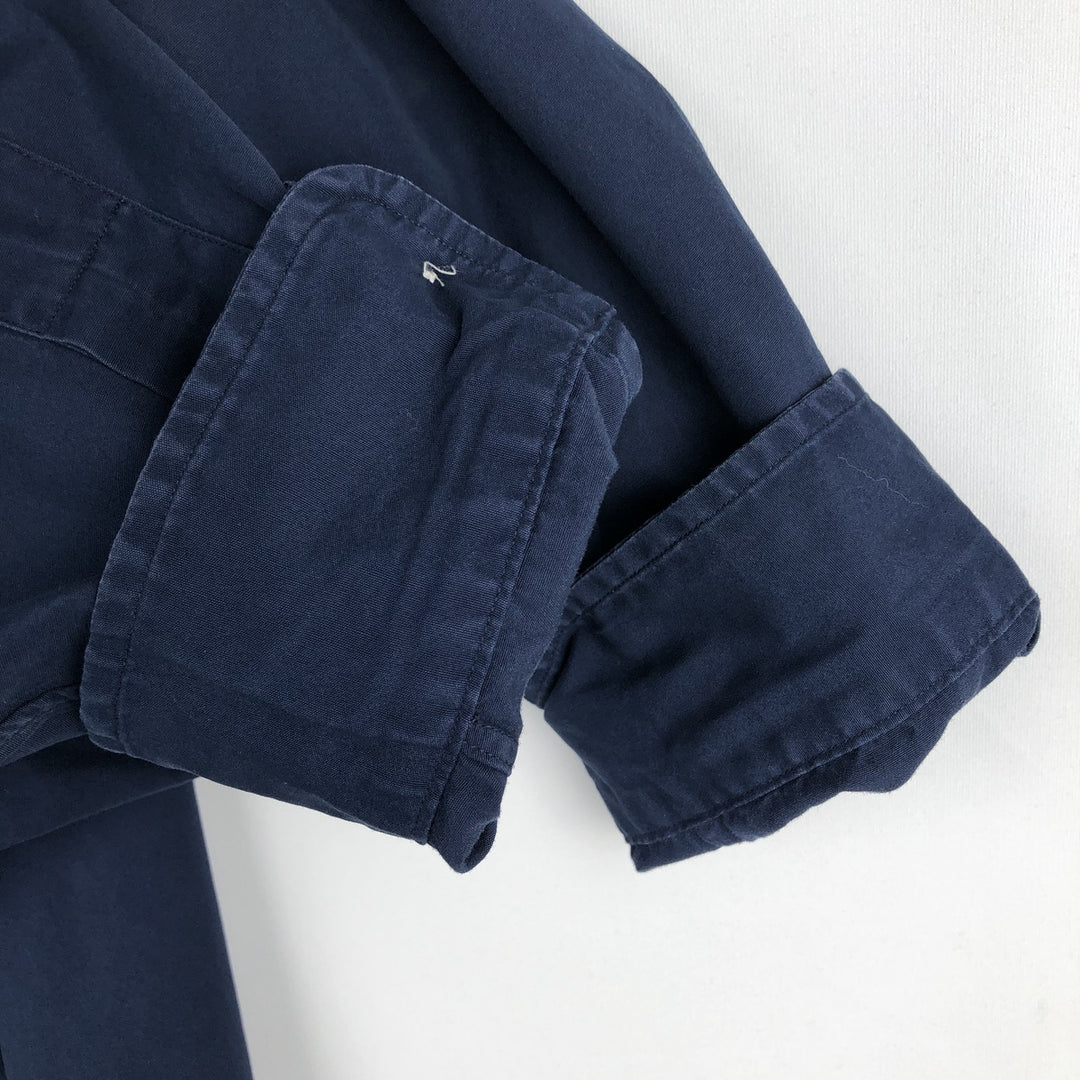 Ralph Lauren BLAKE long sleeve button down shirt, men's size L cotton navy blue type Vintage Second Hand