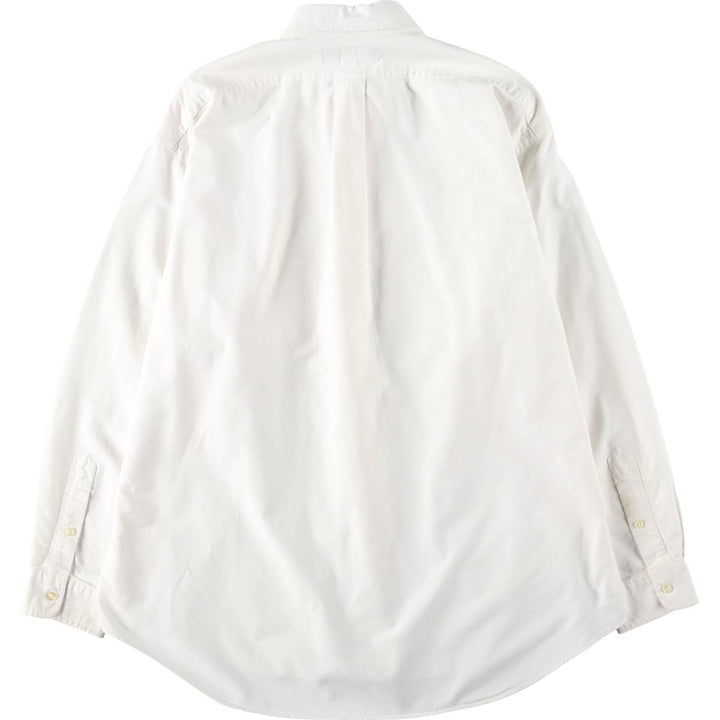 Ralph Lauren BIG SHIRT Long sleeve button down shirt Men's size L cotton white type Vintage Second Hand