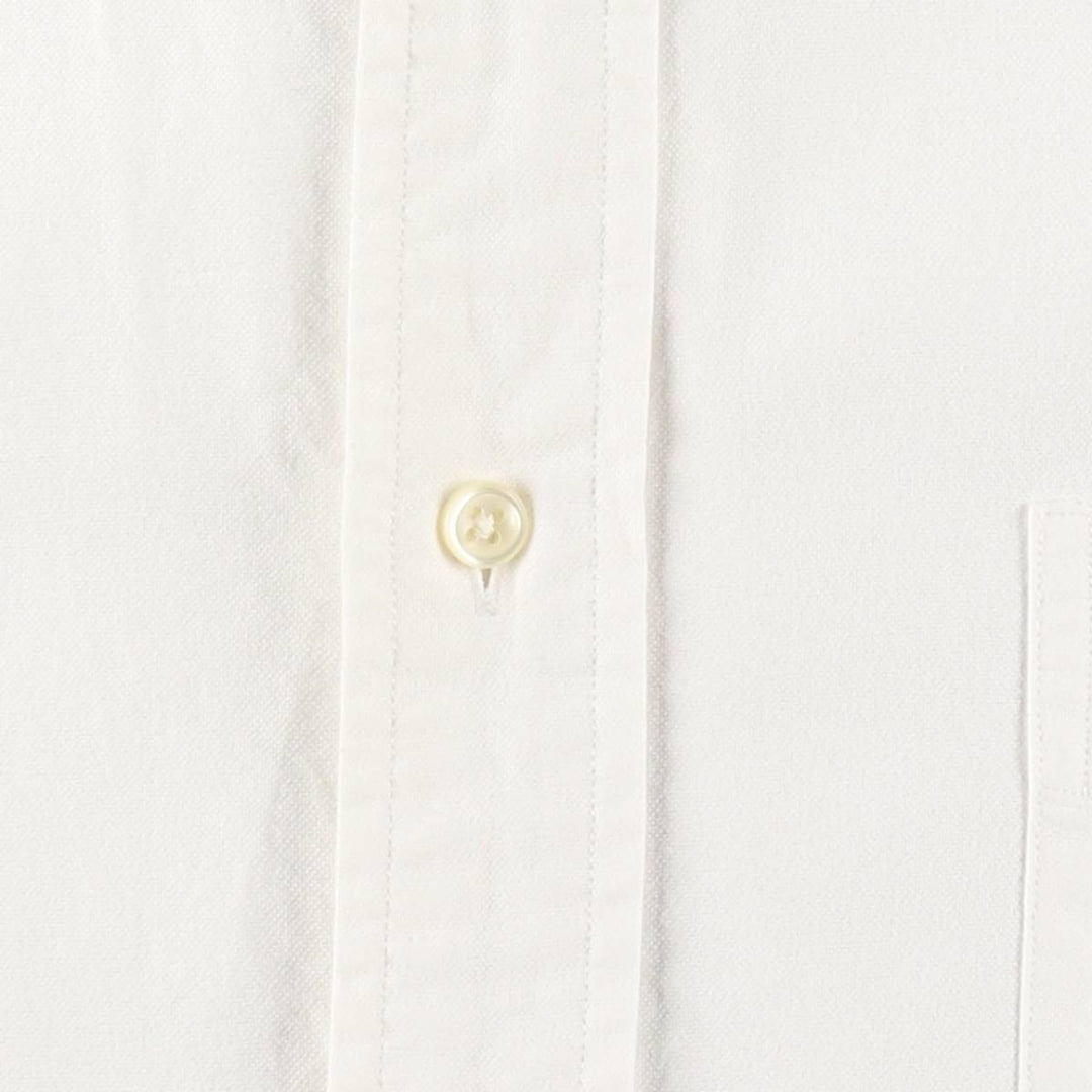 Ralph Lauren BIG SHIRT Long sleeve button down shirt Men's size L cotton white type Vintage Second Hand