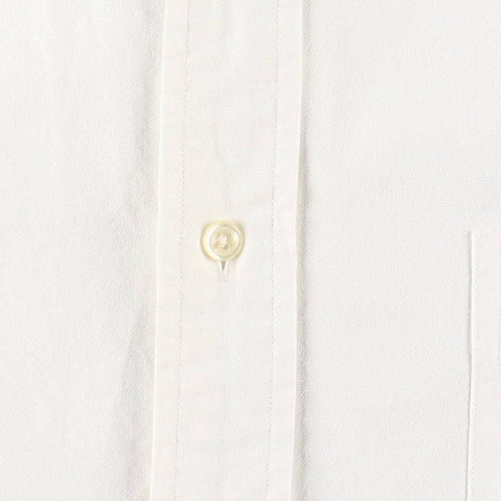 Ralph Lauren BIG SHIRT Long sleeve button down shirt Men's size L cotton white type Vintage Second Hand