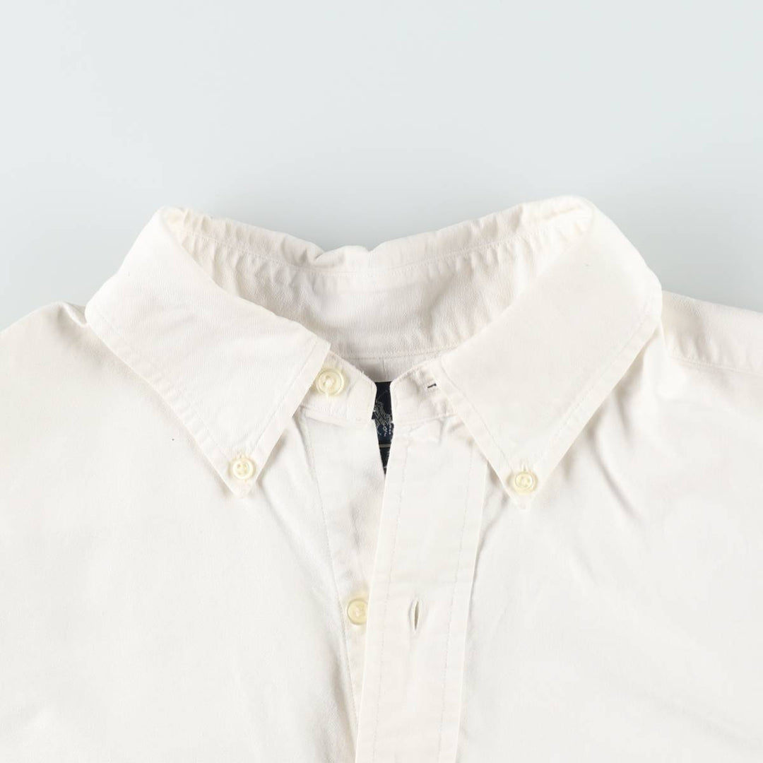 Ralph Lauren BIG SHIRT Long sleeve button down shirt Men's size L cotton white type Vintage Second Hand