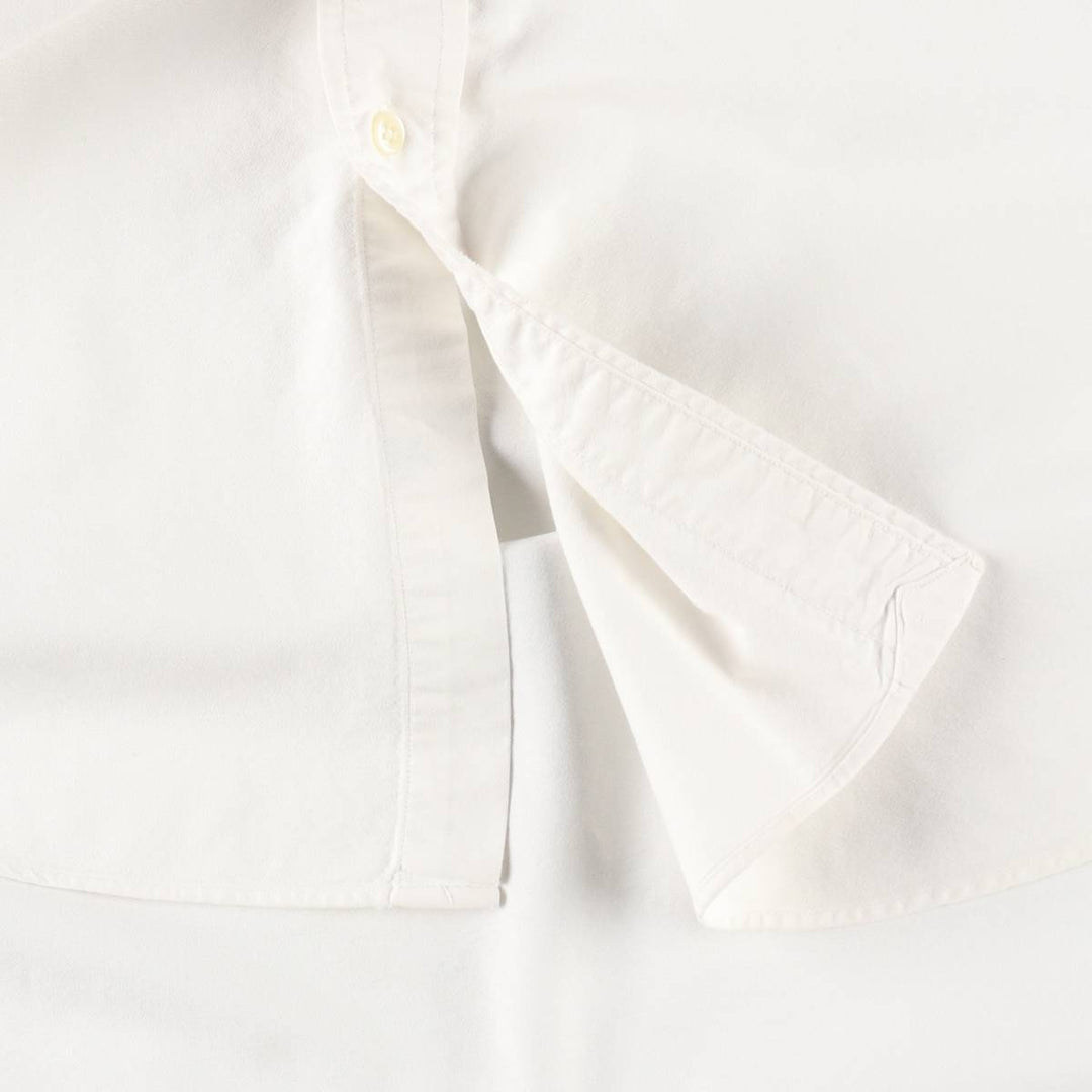 Ralph Lauren BIG SHIRT Long sleeve button down shirt Men's size L cotton white type Vintage Second Hand