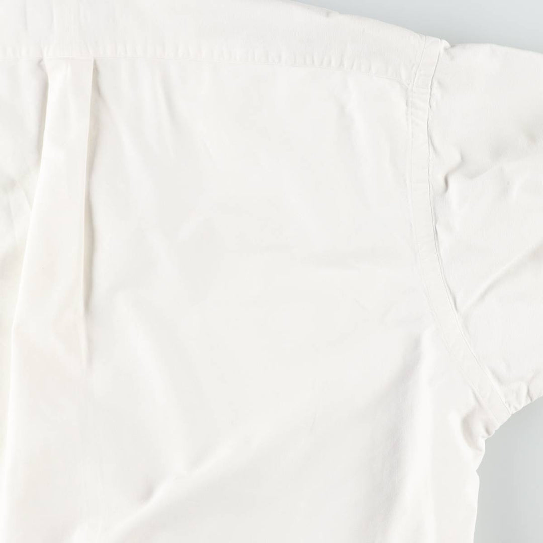 Ralph Lauren BIG SHIRT Long sleeve button down shirt Men's size L cotton white type Vintage Second Hand