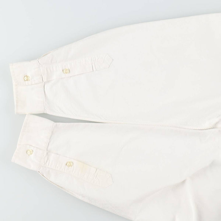 Ralph Lauren BIG SHIRT Long sleeve button down shirt Men's size L cotton white type Vintage Second Hand