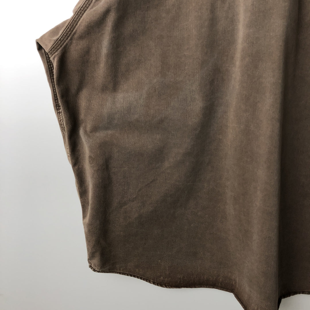 2000'S Carhartt Long-Sleeve Button-Down Work Shirt, Men's Size XL (approx.) cotton brown type Vintage Second Hand