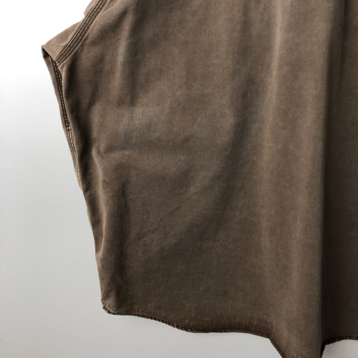 2000'S Carhartt Long-Sleeve Button-Down Work Shirt, Men's Size XL (approx.) cotton brown type Vintage Second Hand
