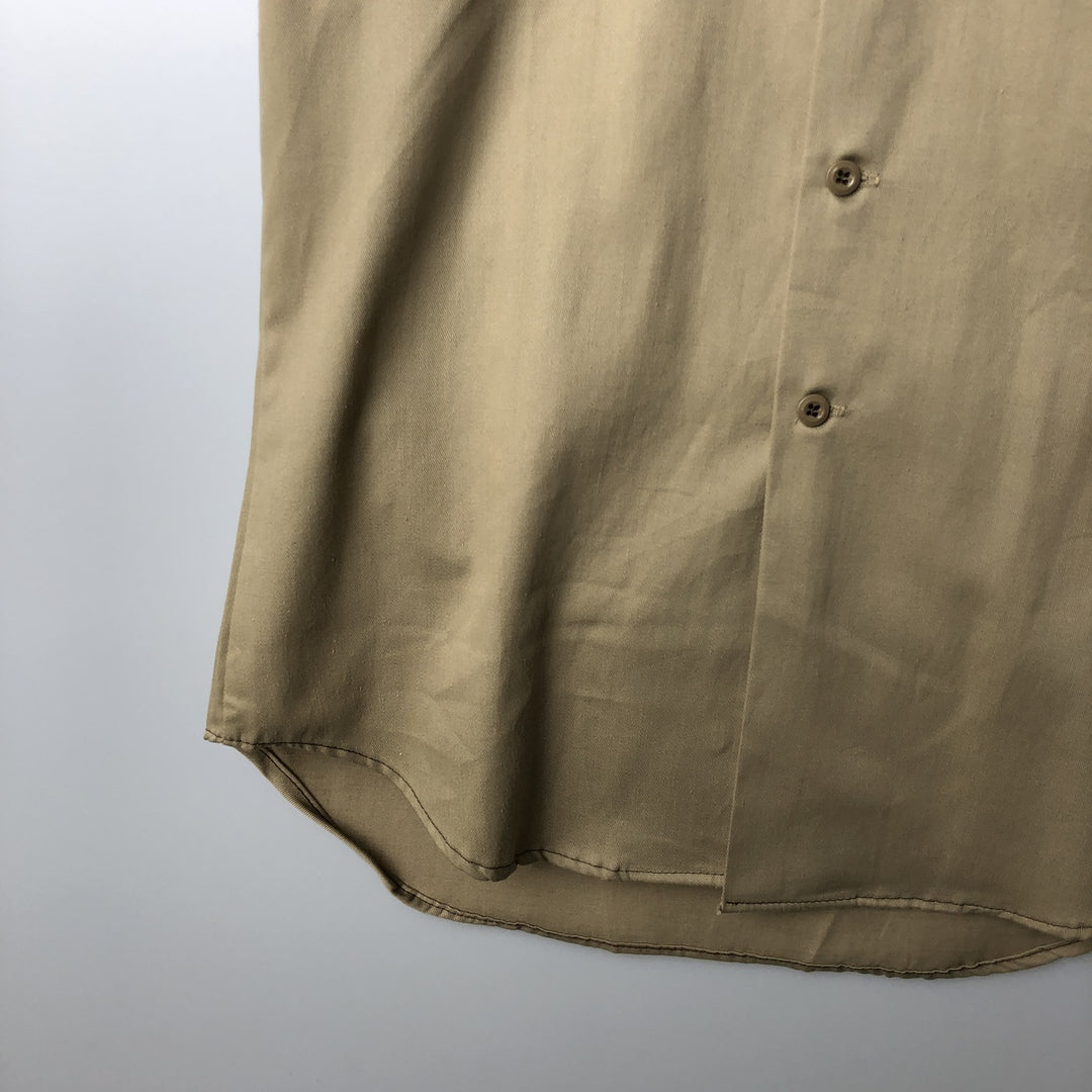 1970'S Big Smith Long-Sleeve Work Shirt, Men's Size M (approx.), Vintage polyester Beige type Vintage Second Hand