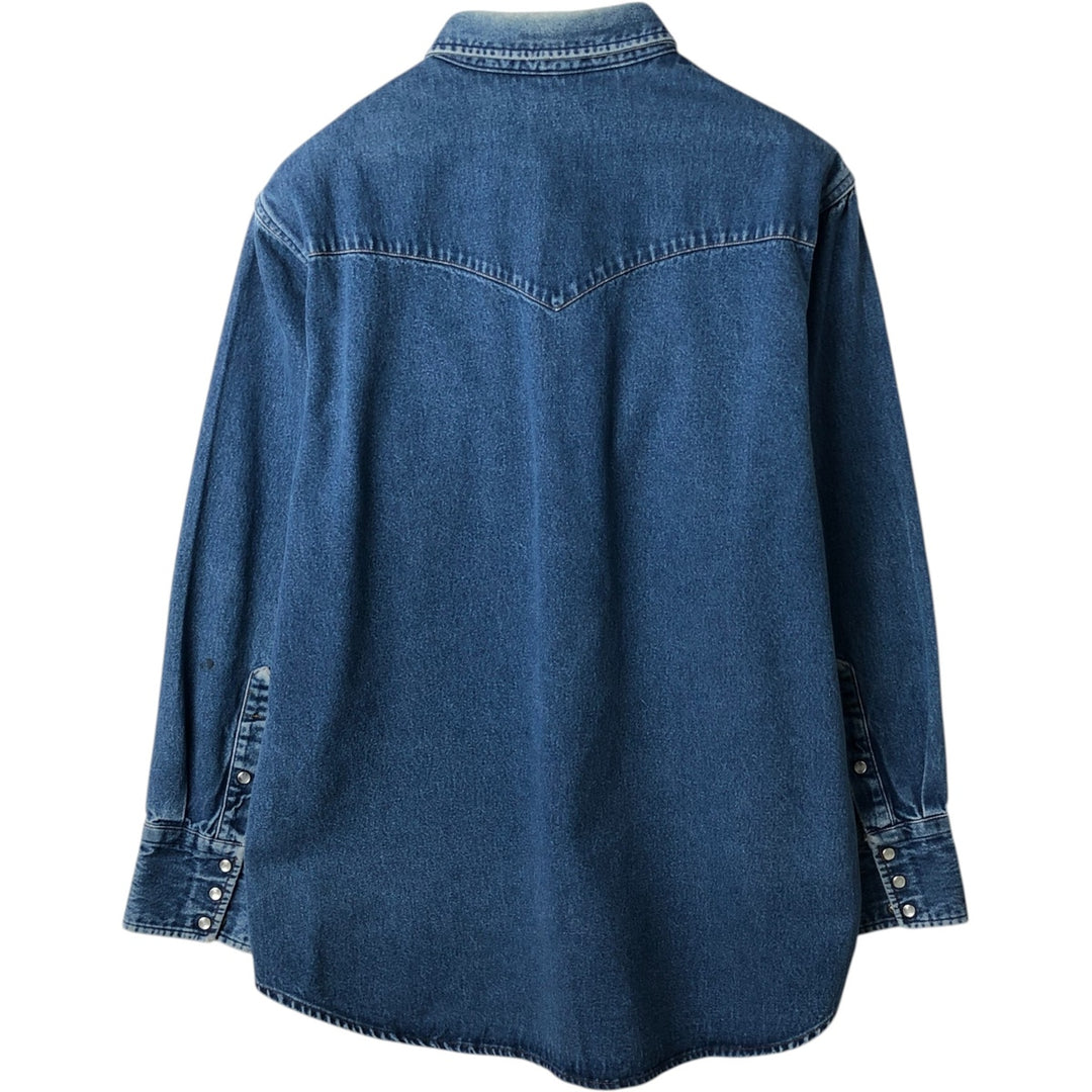Carhartt Long Sleeve Denim Western Shirt, Men's XL unclear blue type Vintage Second Hand