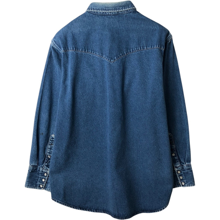 Carhartt Long Sleeve Denim Western Shirt, Men's XL unclear blue type Vintage Second Hand