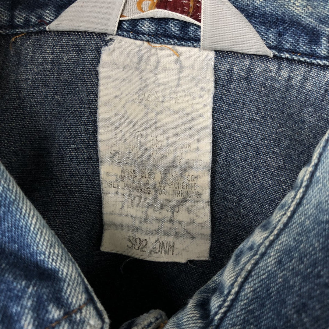 Carhartt Long Sleeve Denim Western Shirt, Men's XL unclear blue type Vintage Second Hand