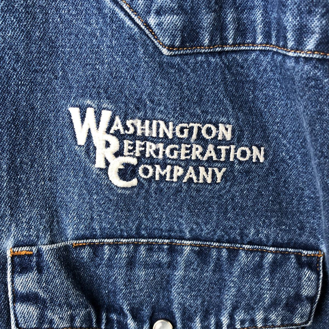 Carhartt Long Sleeve Denim Western Shirt, Men's XL unclear blue type Vintage Second Hand