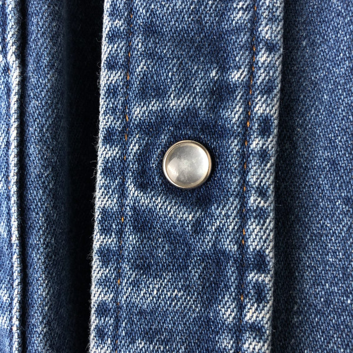 Carhartt Long Sleeve Denim Western Shirt, Men's XL unclear blue type Vintage Second Hand