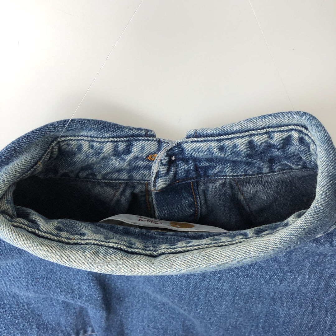 Carhartt Long Sleeve Denim Western Shirt, Men's XL unclear blue type Vintage Second Hand