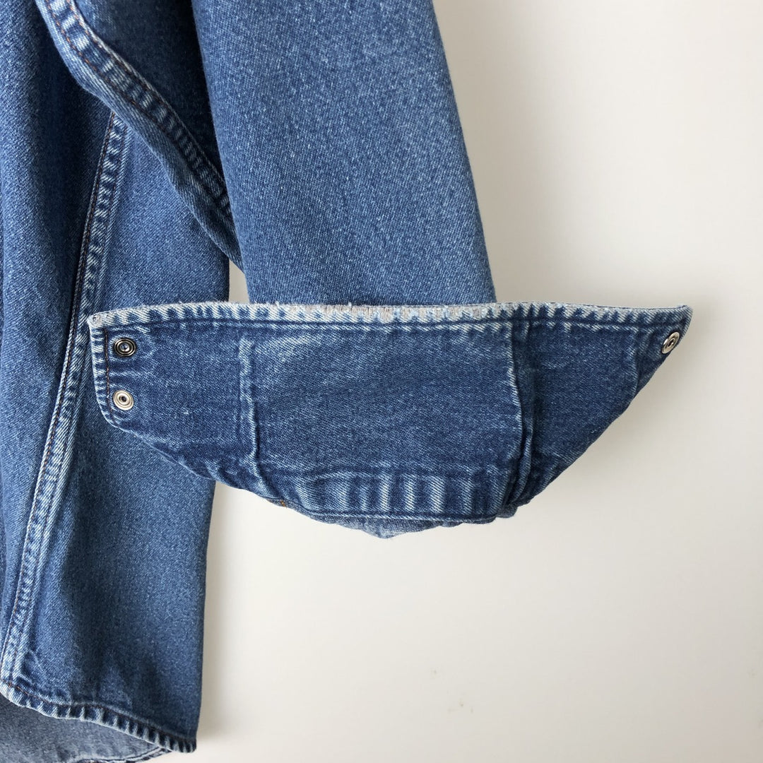 Carhartt Long Sleeve Denim Western Shirt, Men's XL unclear blue type Vintage Second Hand