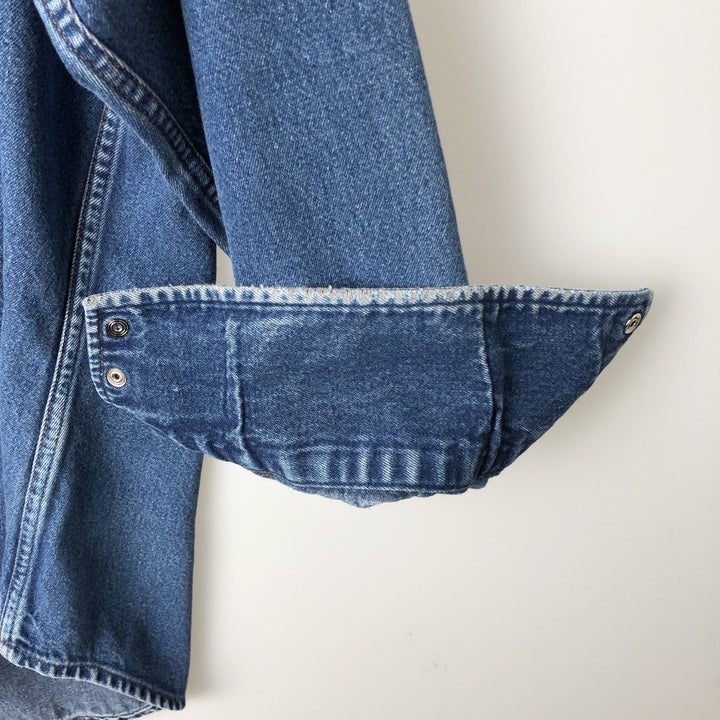 Carhartt Long Sleeve Denim Western Shirt, Men's XL unclear blue type Vintage Second Hand