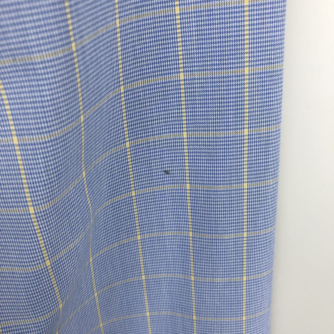 Brooks Brothers Est.1818 Classic Long-Sleeve Button-Down Check Shirt, Men's Size M (approx.) Supima Cotton Blue type light blue Vintage Second Hand