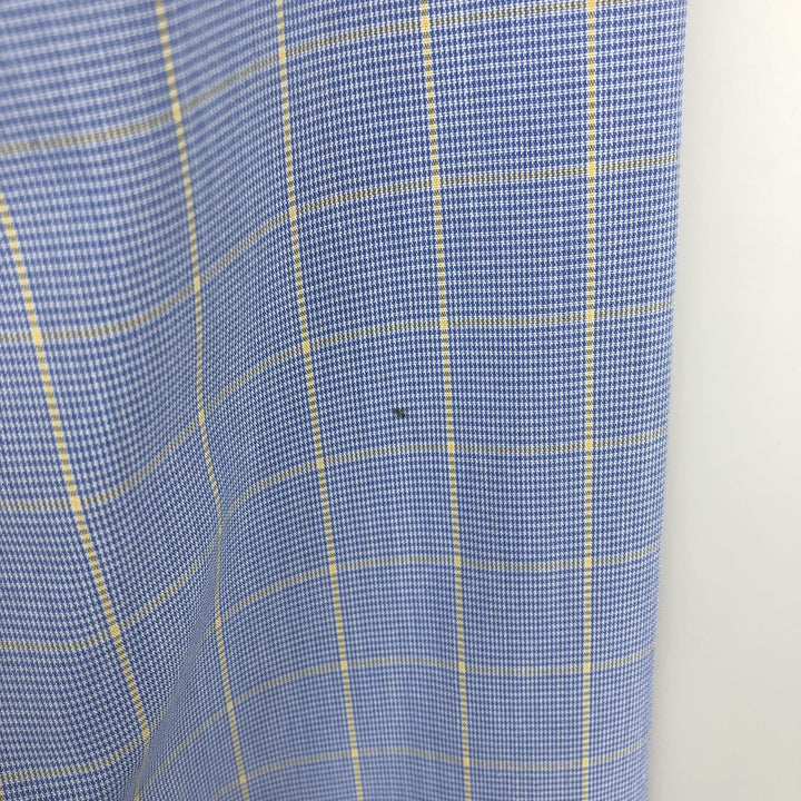 Brooks Brothers Est.1818 Classic Long-Sleeve Button-Down Check Shirt, Men's Size M (approx.) Supima Cotton Blue type light blue Vintage Second Hand