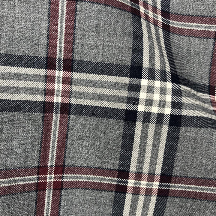 Brooks Brothers Est.1818 Long Sleeve Button-Down Check Shirt, Men's XL Supima Cotton gray type Vintage Second Hand