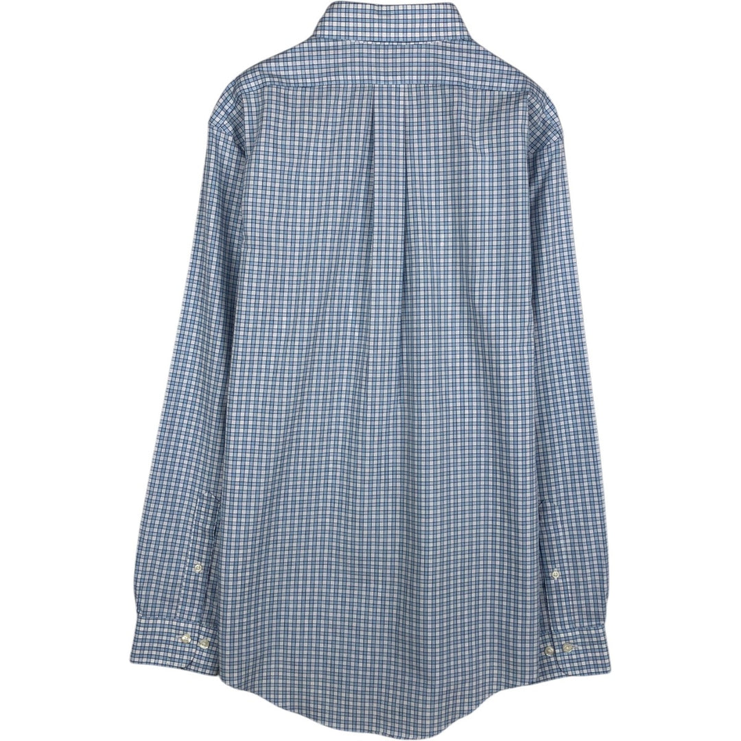 Brooks Brothers Est.1818 REGENT Long Sleeve Button-Down Check Shirt, Men's Size M cotton Blue type light blue Vintage Second Hand