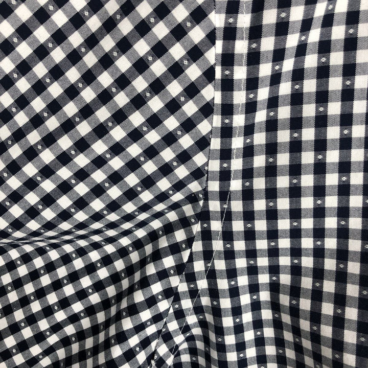 Brooks Brothers Est.1818 REGENT FIT Gingham Check Long-Sleeve Button-Down Check Shirt, Men's Size L (approx.) cotton black type Vintage Second Hand