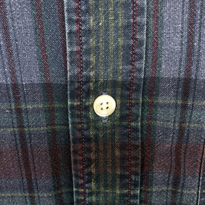 Brooks Brothers Est.1818 Long Sleeve Button-Down Check Shirt, Men's XL cotton navy blue type Vintage Second Hand