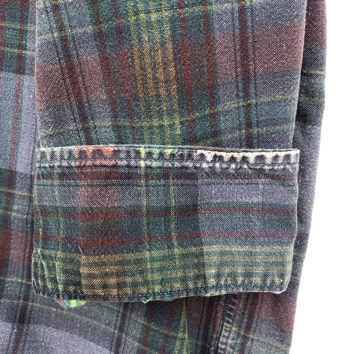 Brooks Brothers Est.1818 Long Sleeve Button-Down Check Shirt, Men's XL cotton navy blue type Vintage Second Hand