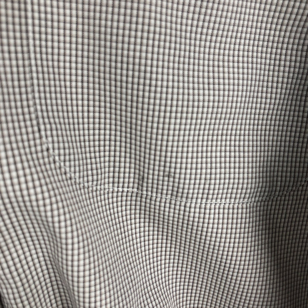 Brooks Brothers 346 Long Sleeve Button-Down Check Shirt, Men's XL cotton brown type Vintage Second Hand