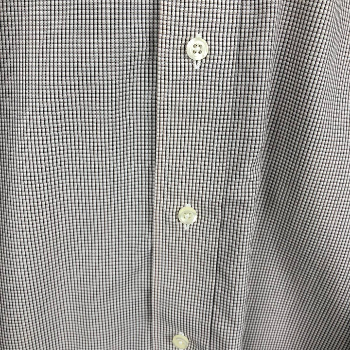Brooks Brothers 346 Long Sleeve Button-Down Check Shirt, Men's XL cotton brown type Vintage Second Hand