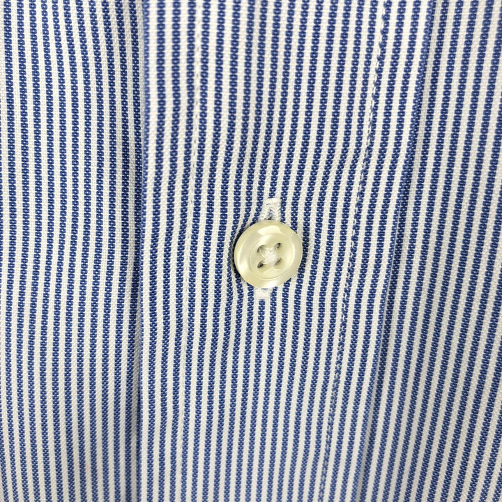 Brooks Brothers Est.1818 Long Sleeve Button-Down Striped Shirt, Men's XL cotton blue type Vintage Second Hand