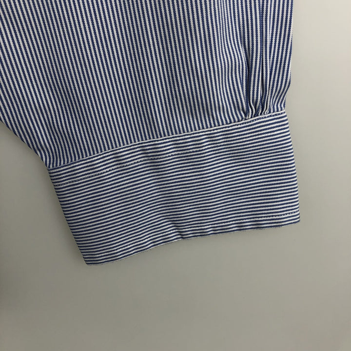Brooks Brothers Est.1818 Long Sleeve Button-Down Striped Shirt, Men's XL cotton blue type Vintage Second Hand