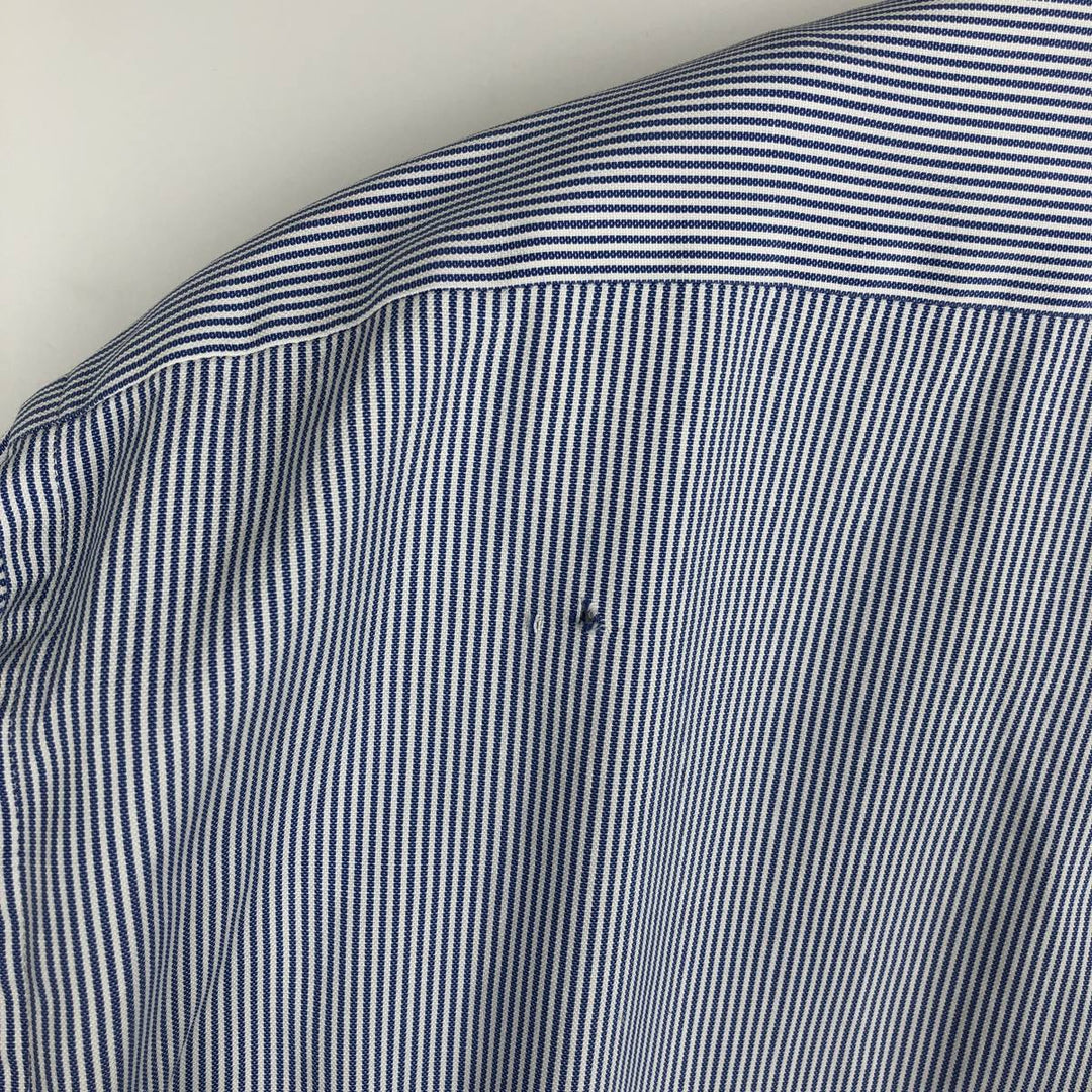 Brooks Brothers Est.1818 Long Sleeve Button-Down Striped Shirt, Men's XL cotton blue type Vintage Second Hand