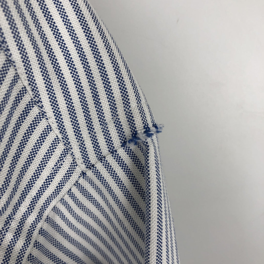 Brooks Brothers Est.1818 Long Sleeve Button-Down Striped Shirt Made in USA Men's Size L Supima Cotton blue type Vintage Second Hand