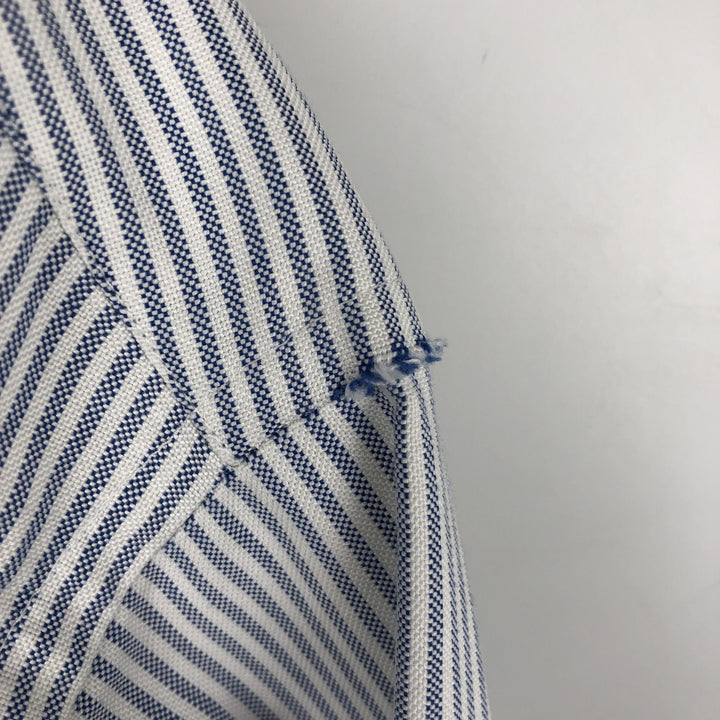 Brooks Brothers Est.1818 Long Sleeve Button-Down Striped Shirt Made in USA Men's Size L Supima Cotton blue type Vintage Second Hand
