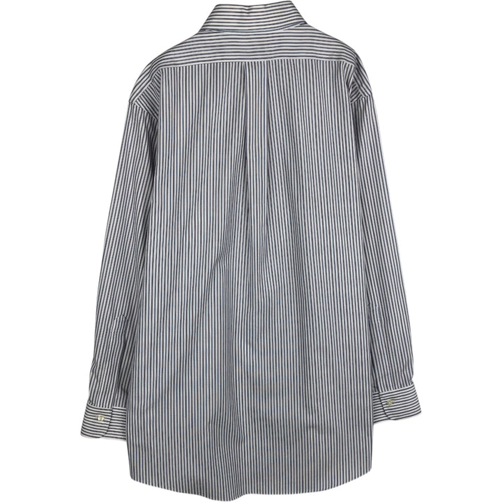 Brooks Brothers Est.1818 REGENT Long Sleeve Button-Down Striped Shirt, Men's Size L Supima Cotton white type Vintage Second Hand