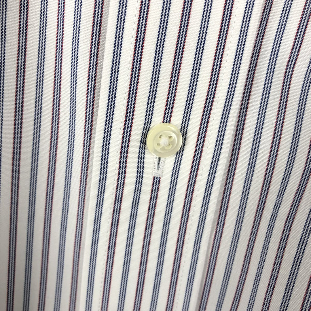 Brooks Brothers Est.1818 REGENT Long Sleeve Button-Down Striped Shirt, Men's Size L Supima Cotton white type Vintage Second Hand