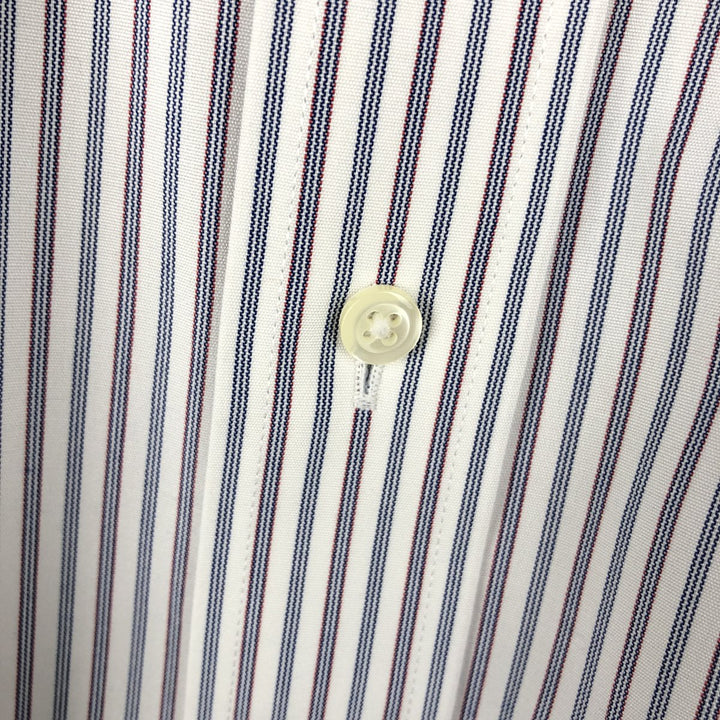 Brooks Brothers Est.1818 REGENT Long Sleeve Button-Down Striped Shirt, Men's Size L Supima Cotton white type Vintage Second Hand