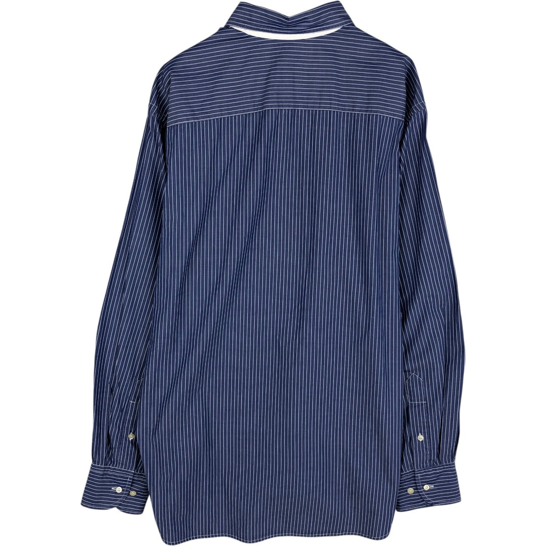 Lacoste LACOSTE Long Sleeve Striped Shirt Men's Size L unclear blue type Vintage Second Hand