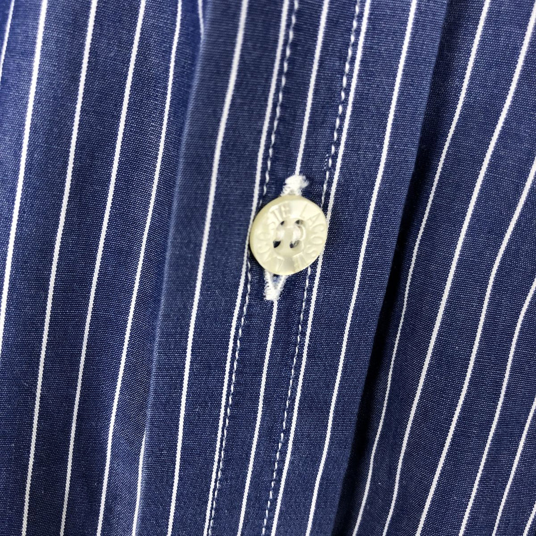 Lacoste LACOSTE Long Sleeve Striped Shirt Men's Size L unclear blue type Vintage Second Hand